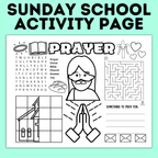 Prayer Printables for Kids | Prayer Prompts | Prayer Chart | Prayer Guide | Prayer Calendar | Prayer Activity | Sunday School Activity