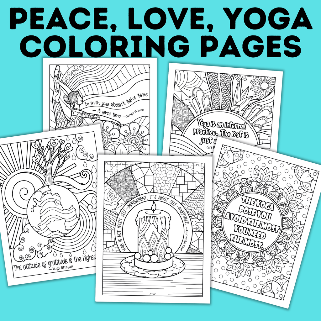 Yoga Coloring Pages | Relaxing Coloring Pages