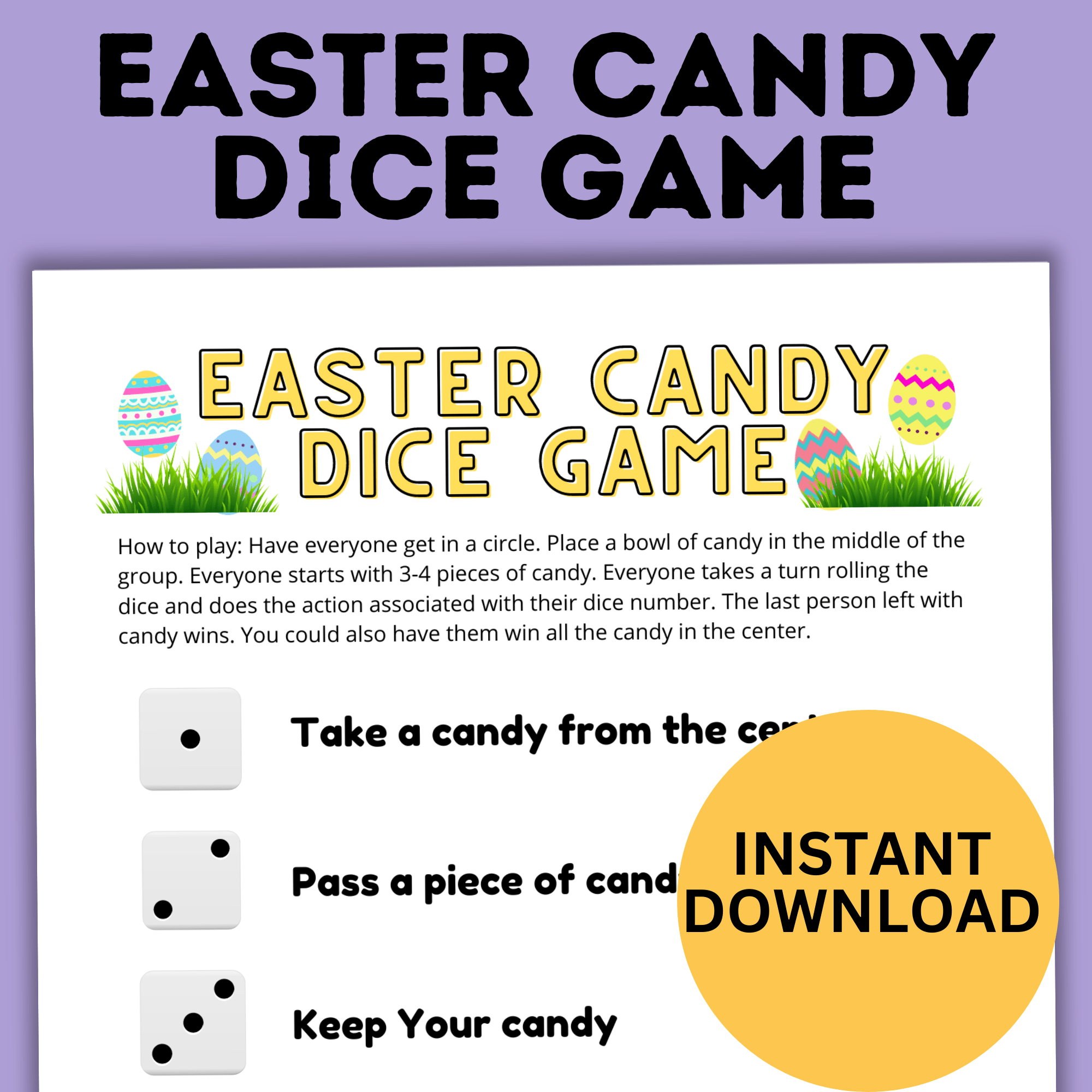 Easter Game | Easter Dice Game for Kids | Party Games