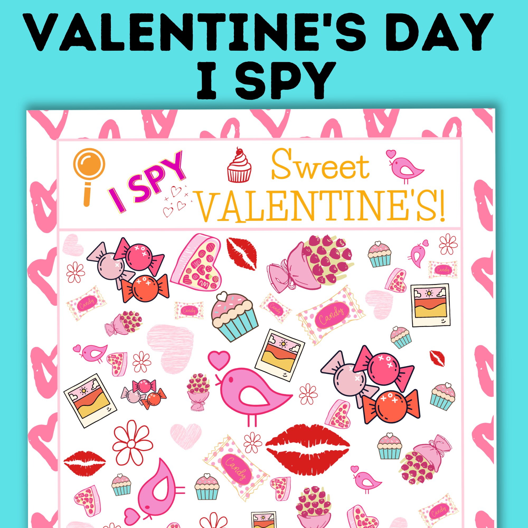 Valentine's Day I Spy | Valentine's Day Kid Games | Valentine's Day