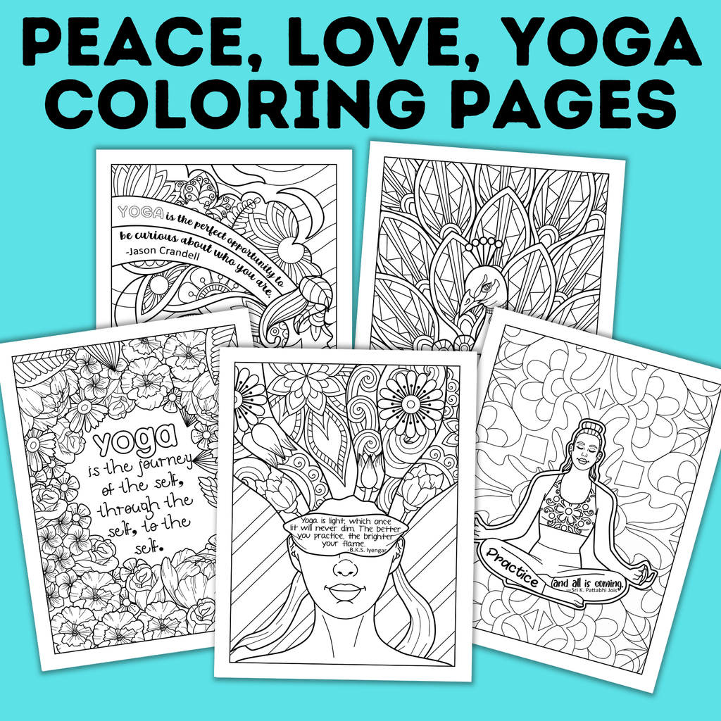 Yoga Coloring Pages | Relaxing Coloring Pages