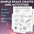 Solar System Worksheets and Coloring Pages | Space Activity Sheets