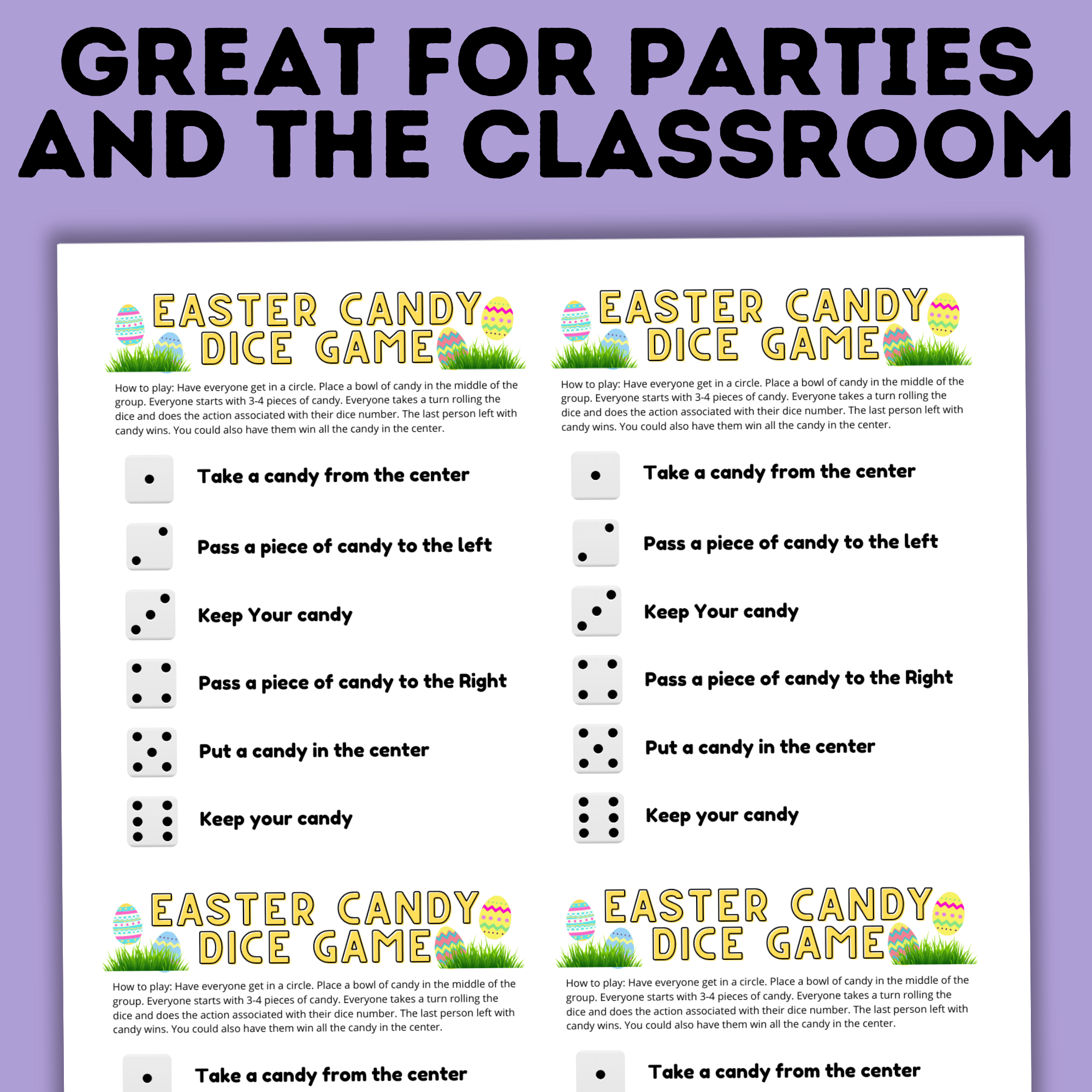 Easter Game | Easter Dice Game for Kids | Party Games