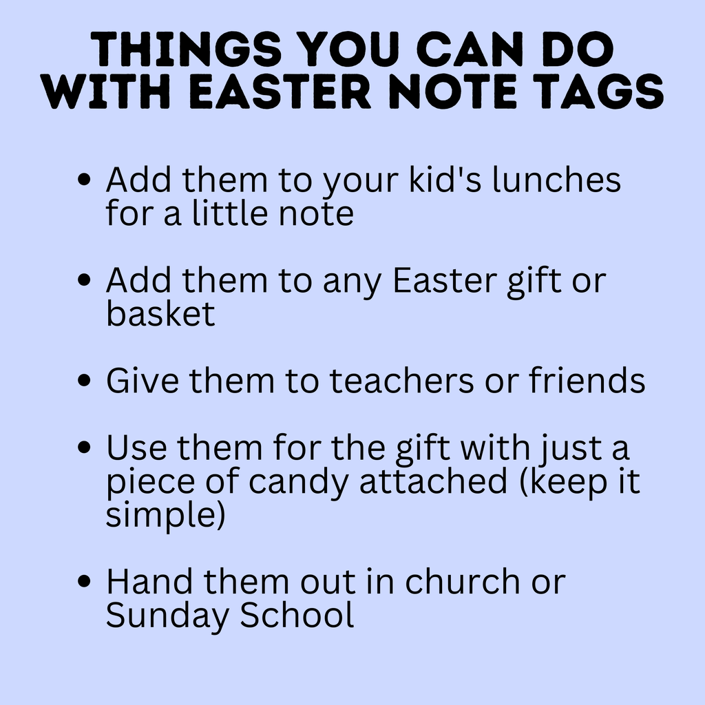 Easter Note Tags and Gift Tags