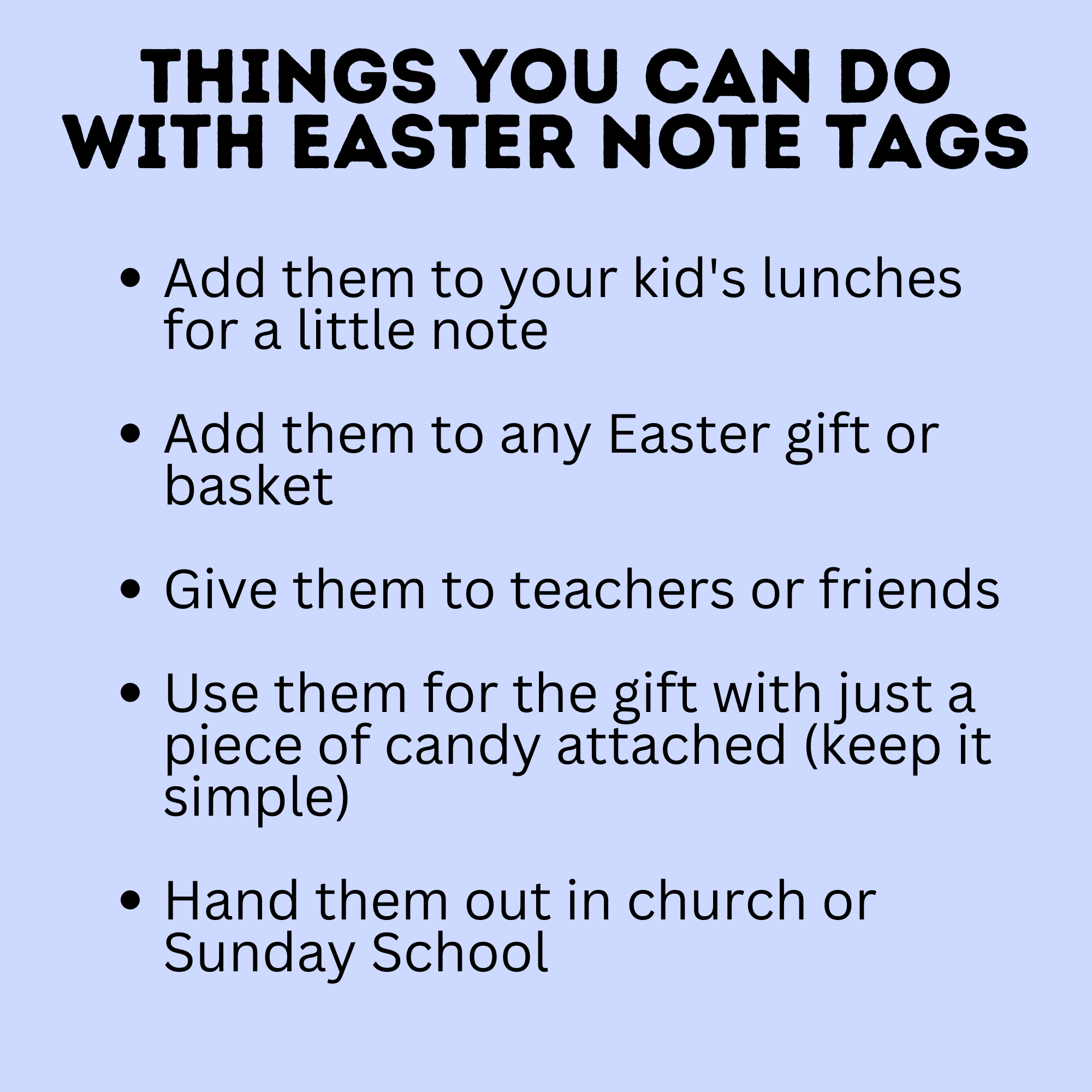 Easter Note Tags and Gift Tags