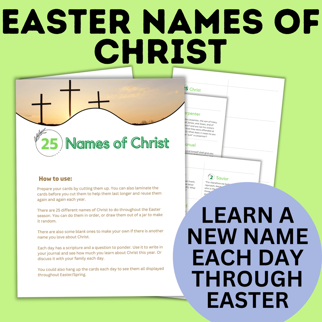 Easter Names of Christ Advent Calendar | Names of Christ | Easter Activity | Easter Printables | Easter for Family | Family Activities