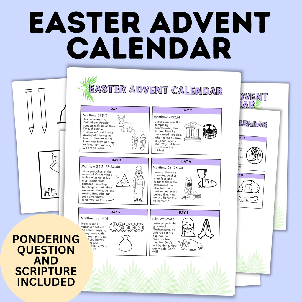 Easter Story Activity | Easter Crafts | Easter Lesson | Easter Advent Calendar