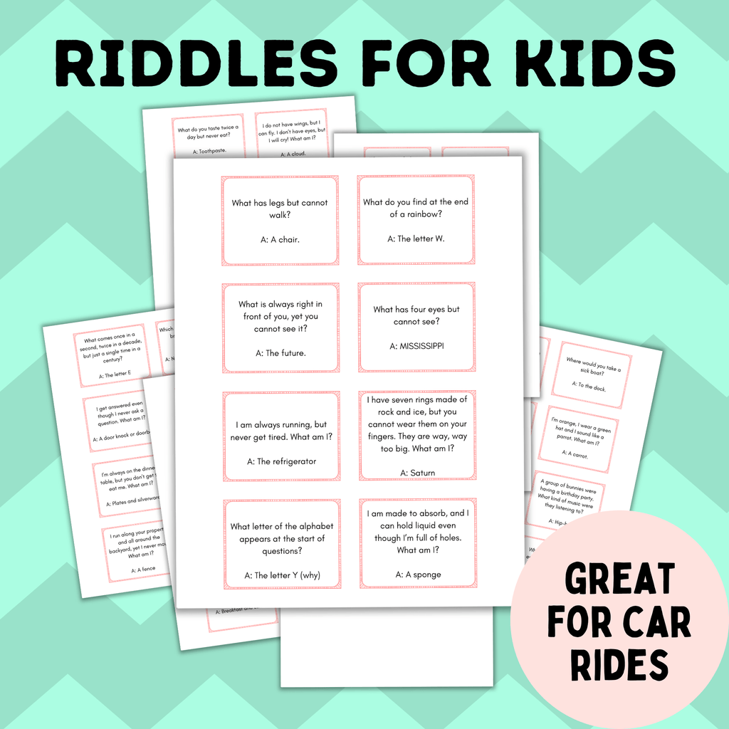 Kid's Riddle Cards | Kid's Riddle Questions | Riddles for Kids