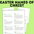 Easter Names of Christ Advent Calendar | Names of Christ | Easter Activity | Easter Printables | Easter for Family | Family Activities