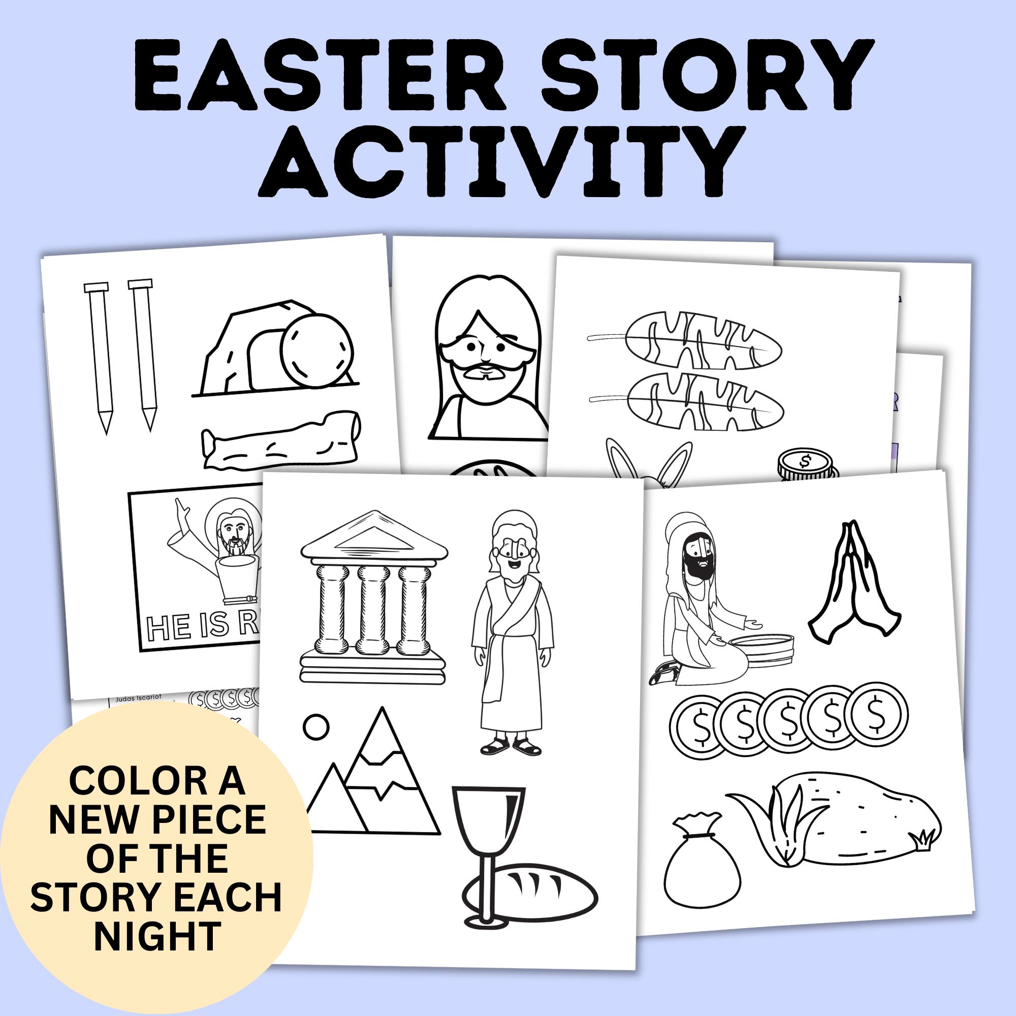 Easter Story Activity | Easter Crafts | Easter Lesson | Easter Advent Calendar