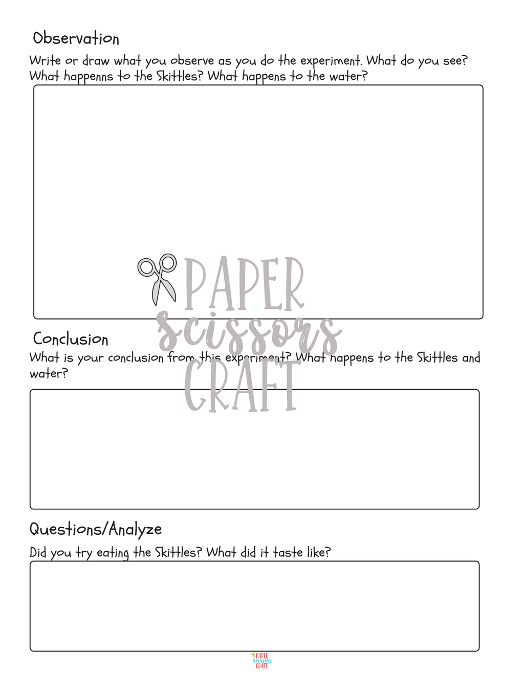 The Scientific Method: The Skittles Experiment