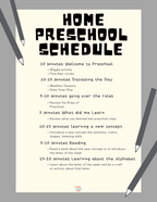 FREE Easy Home Preschool Schedule