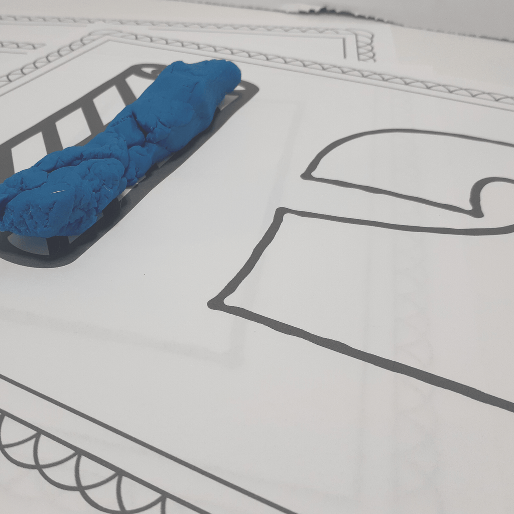 Play Doh Number and Shapes Placemats for Toddlers and Preschoolers