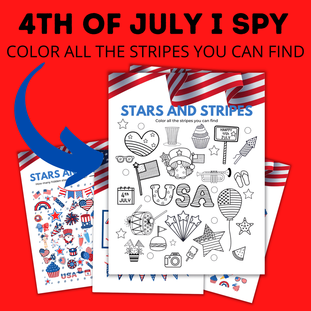 July 4th I Spy Game for Kids | Kids Games | 4th of July Activities