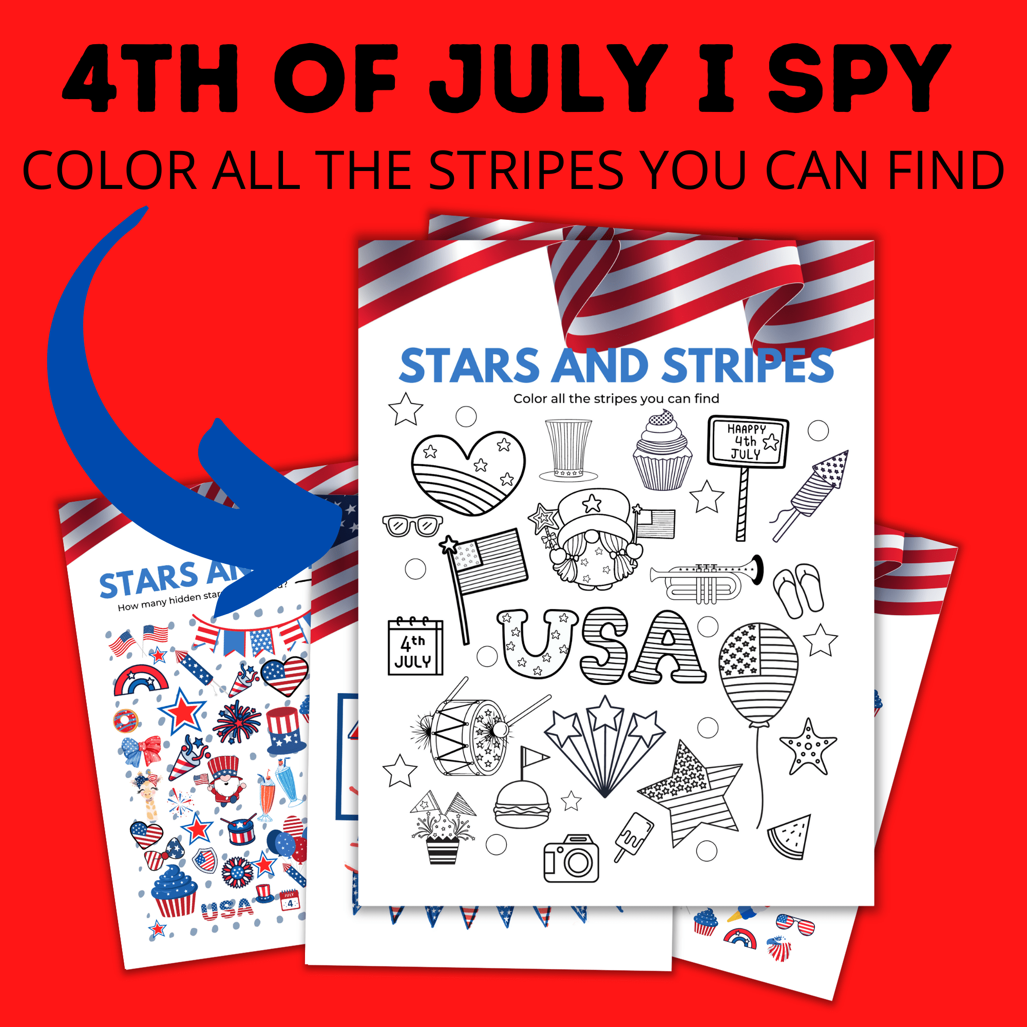 July 4th I Spy Game for Kids | Kids Games | 4th of July Activities
