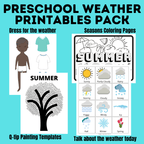 Preschool Weather Activities Printables Pack