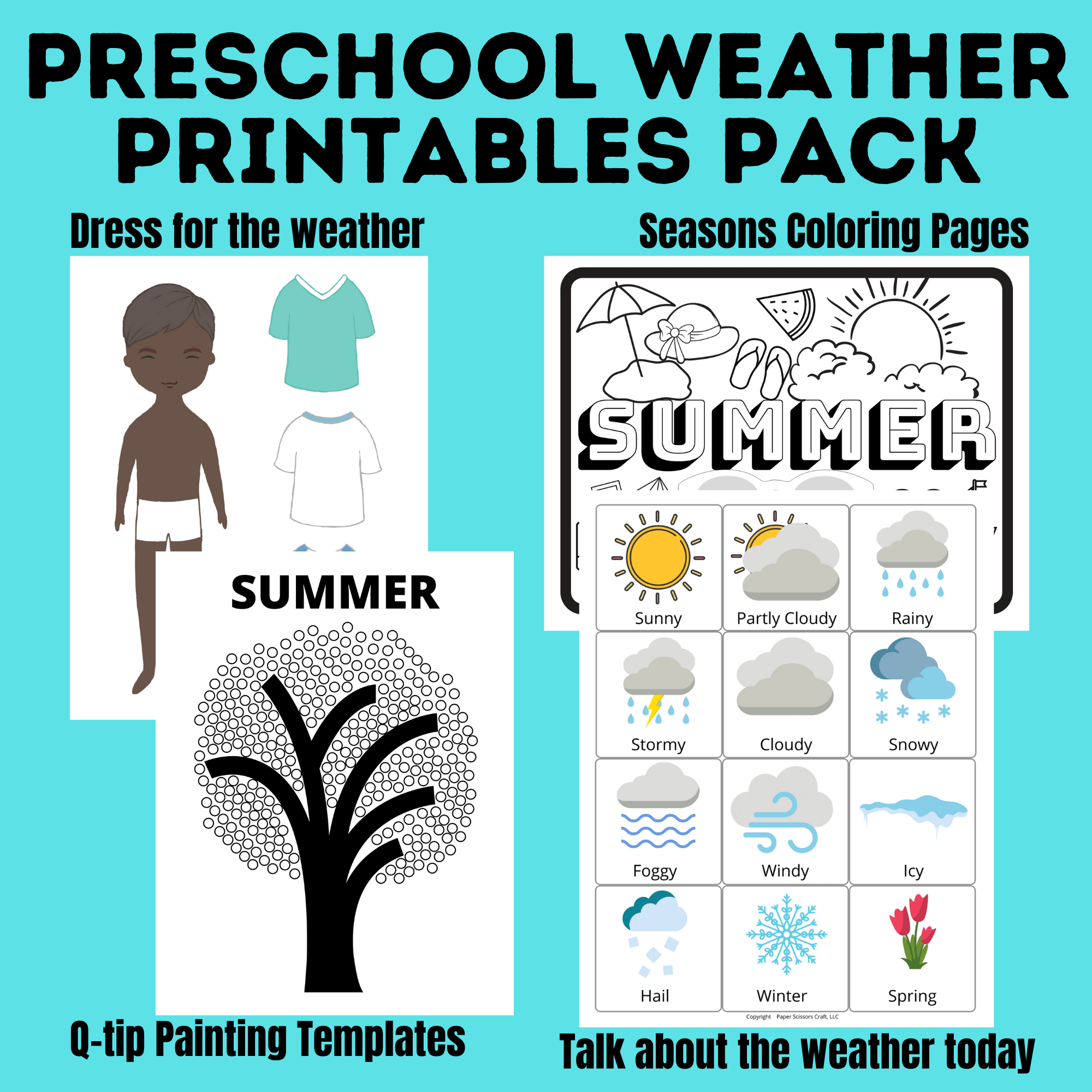 Preschool Weather Activities Printables Pack