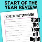 Start of the Year Review | New Year's Questions | New Year's Eve Activities