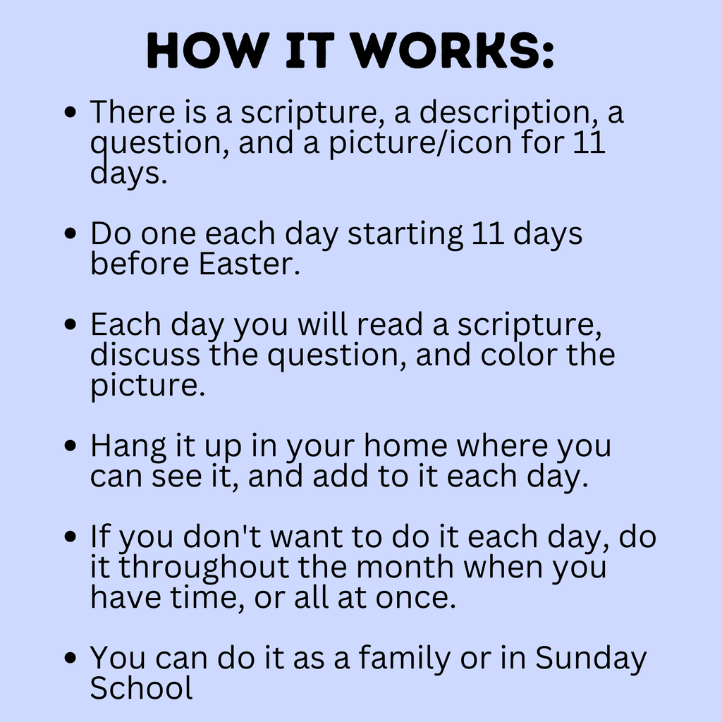 Easter Story Activity | Easter Crafts | Easter Lesson | Easter Advent Calendar