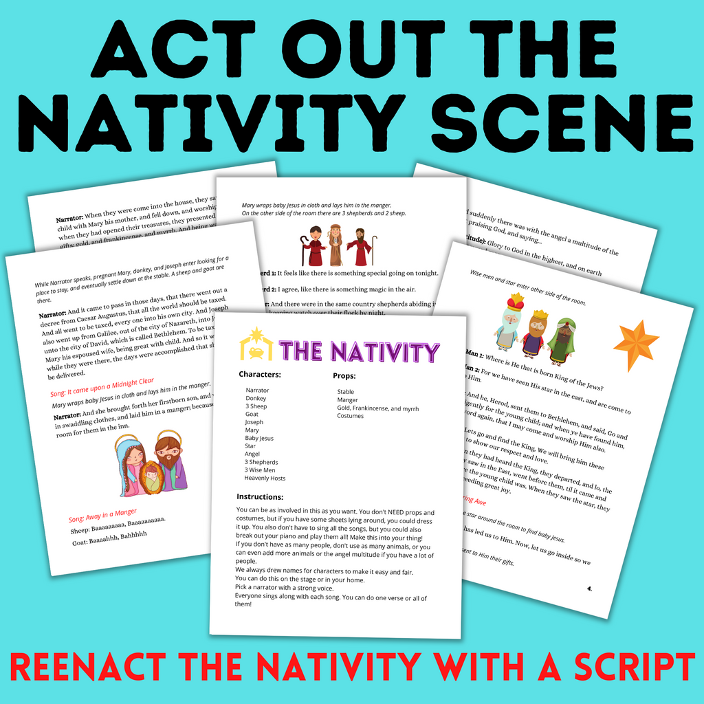 The Nativity Activity Skit and Play for Kids to Act Out