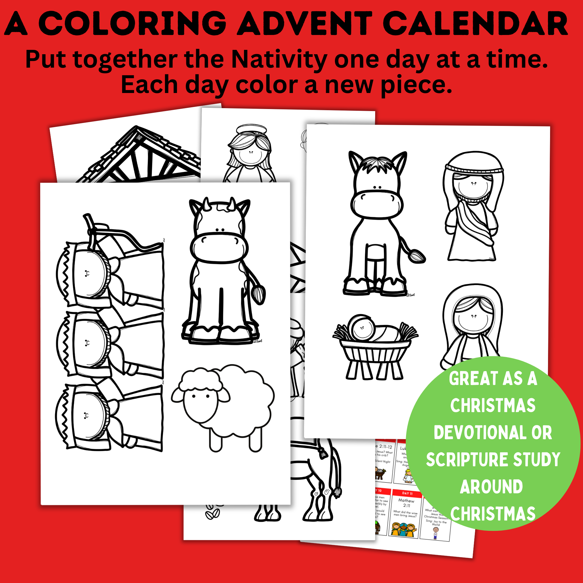 Kid's Christmas Nativity Advent Calendar | Kids Christmas Calendar