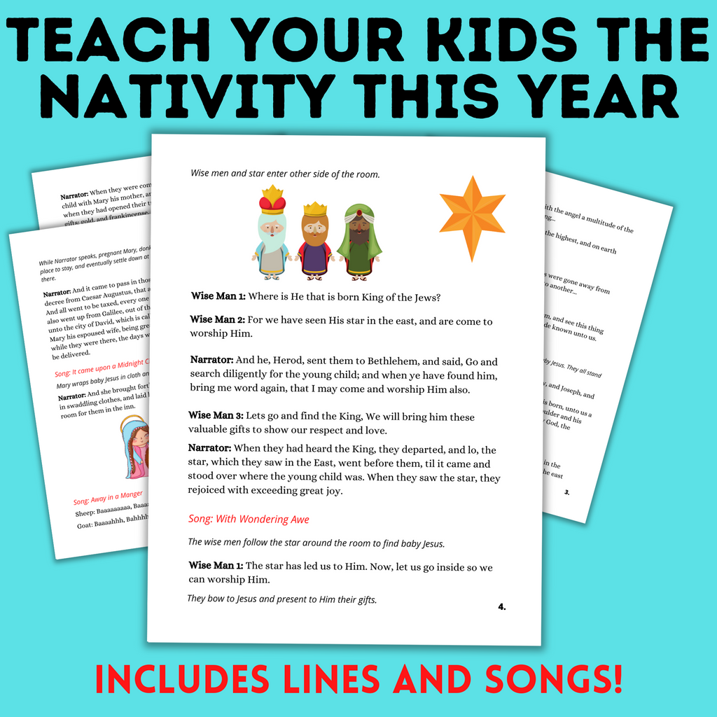 The Nativity Activity Skit and Play for Kids to Act Out
