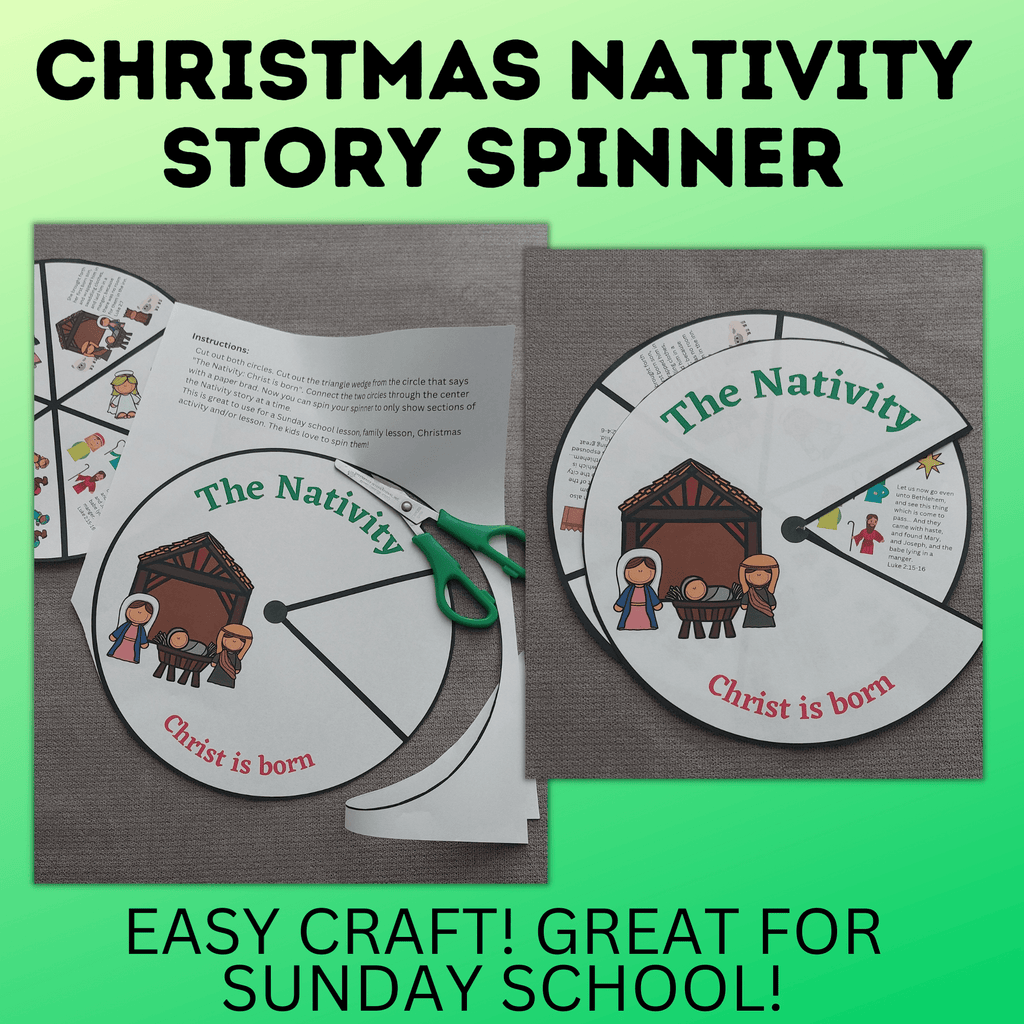 Christmas Nativity Story Spinner for Kids | Christmas Craft
