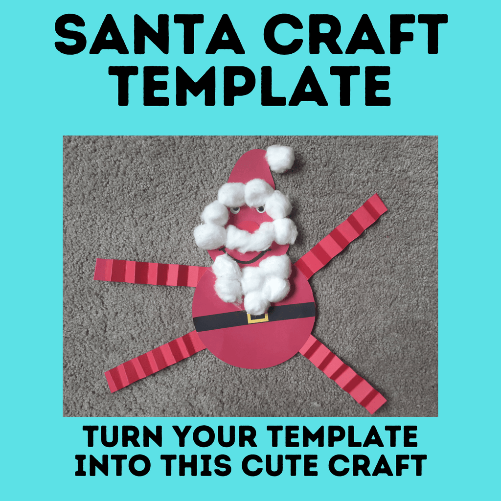 Santa Craft Template for Kids | Christmas Craft for Kids