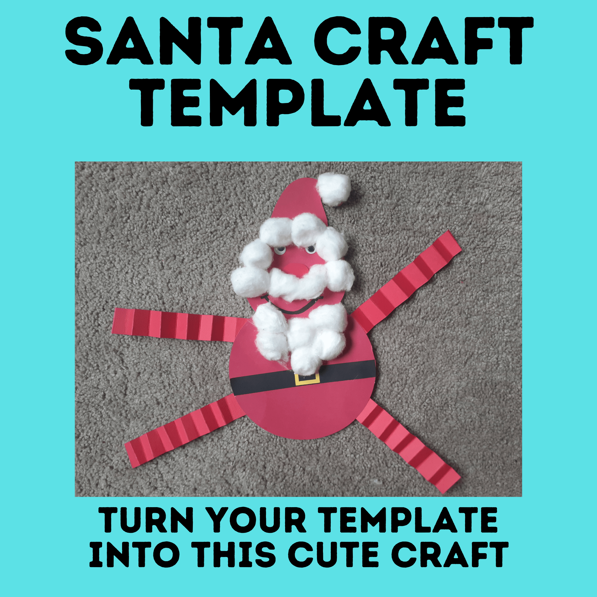 Santa Craft Template for Kids | Christmas Craft for Kids