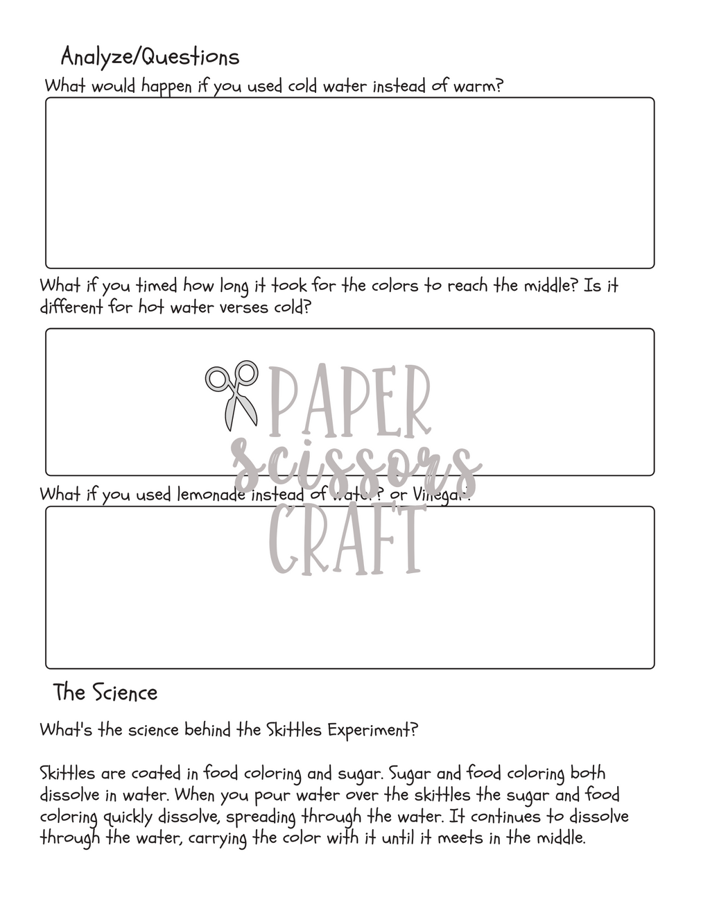 The Scientific Method: The Skittles Experiment