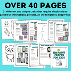 Quick Crafts for Kids | 21 Easy Crafts for Kids with No Mess