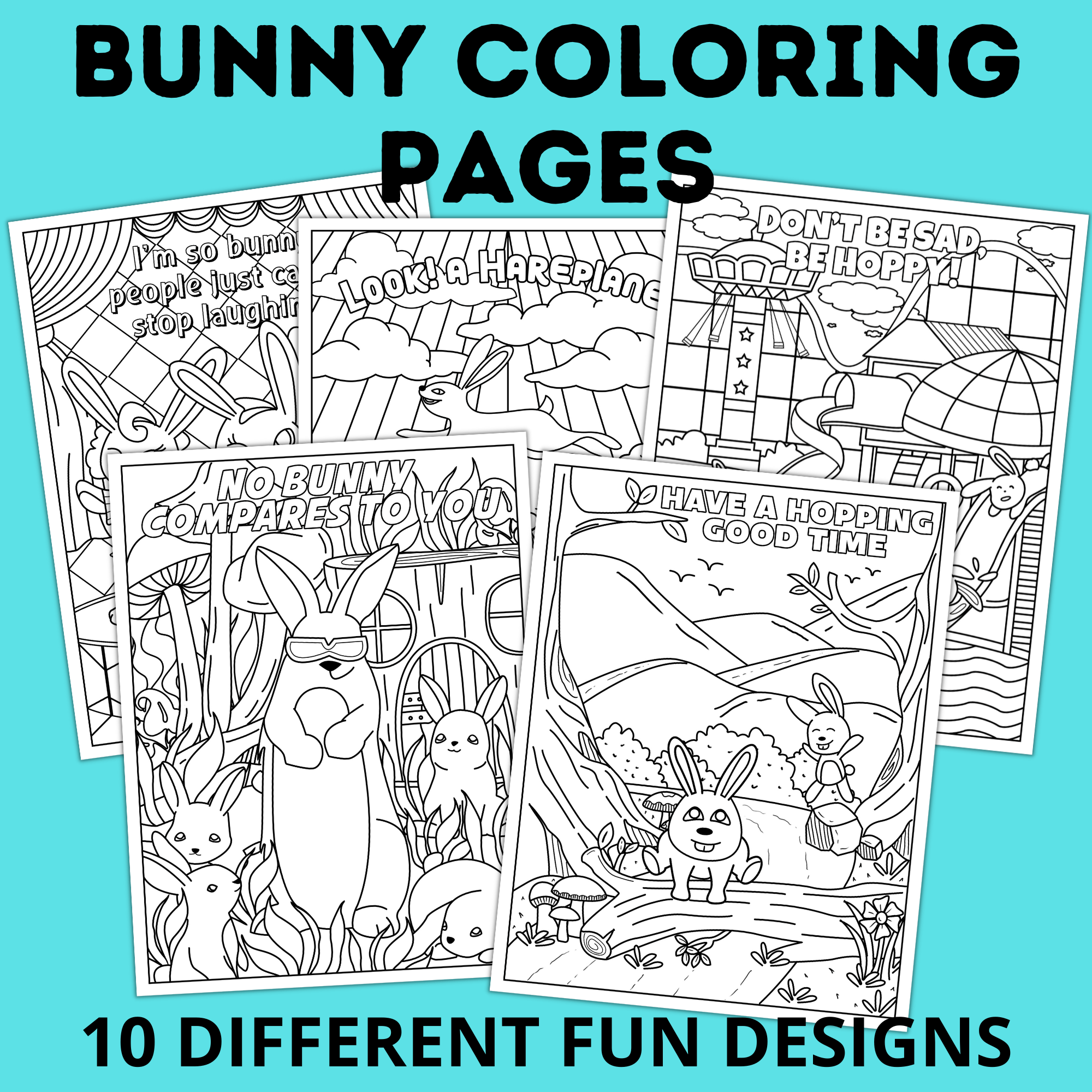 Bunny Coloring Page | Coloring Pages for Kids | Animal Coloring Pages | Coloring Book for Kids