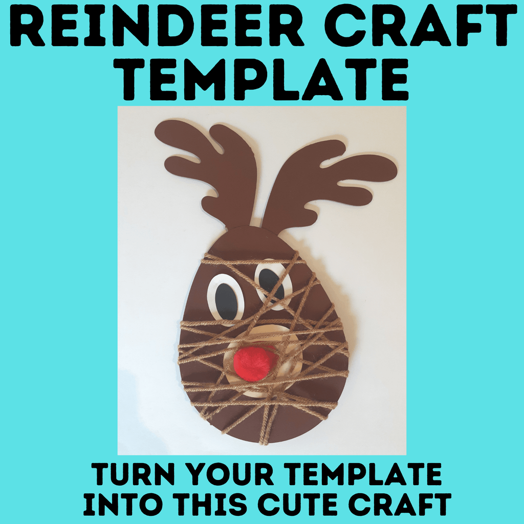 Rudolph the Red Nose Reindeer Craft Template | Christmas Craft | Reindeer Craft