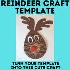 Rudolph the Red Nose Reindeer Craft Template | Christmas Craft | Reindeer Craft