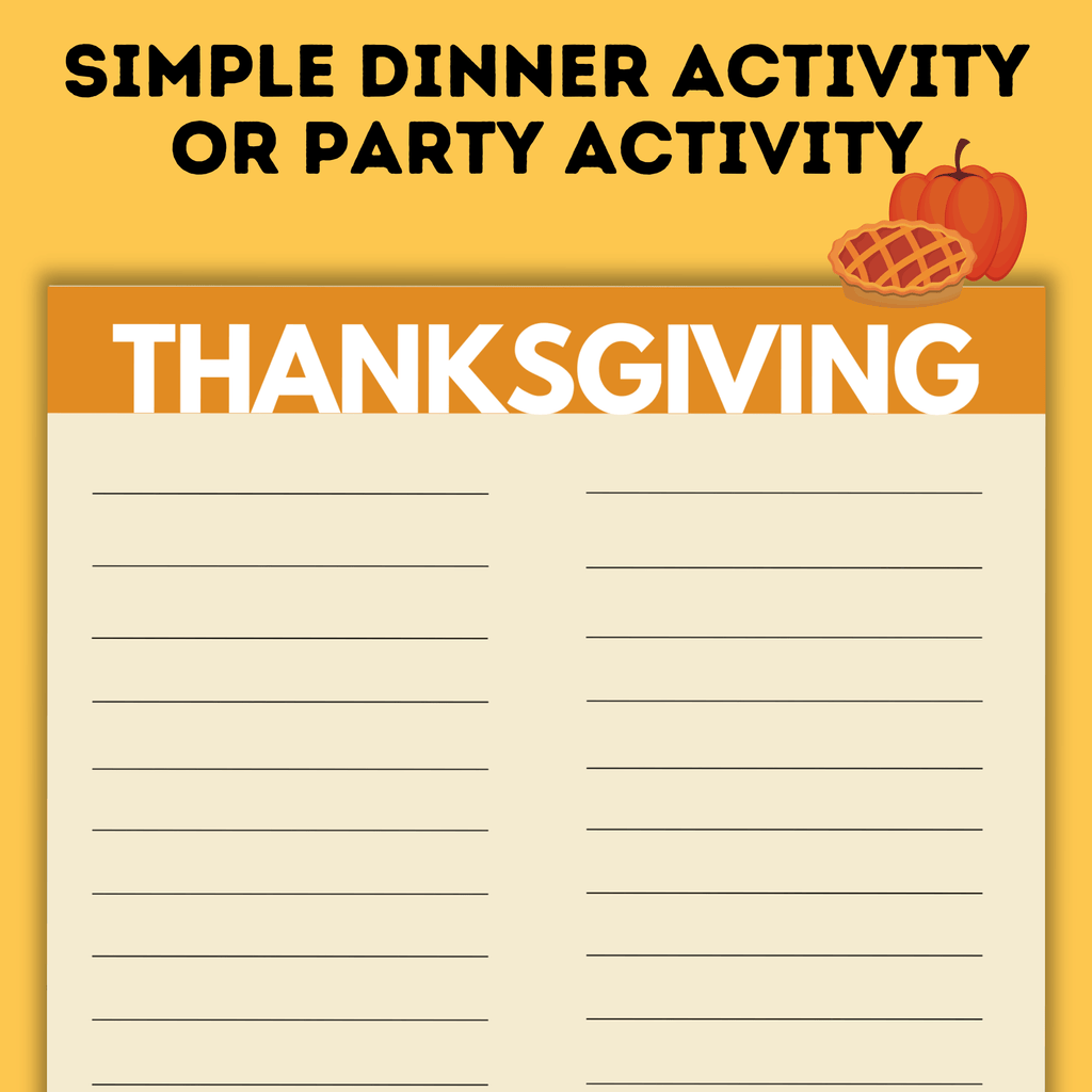 Thanksgiving Mega Activity and Game Bundle