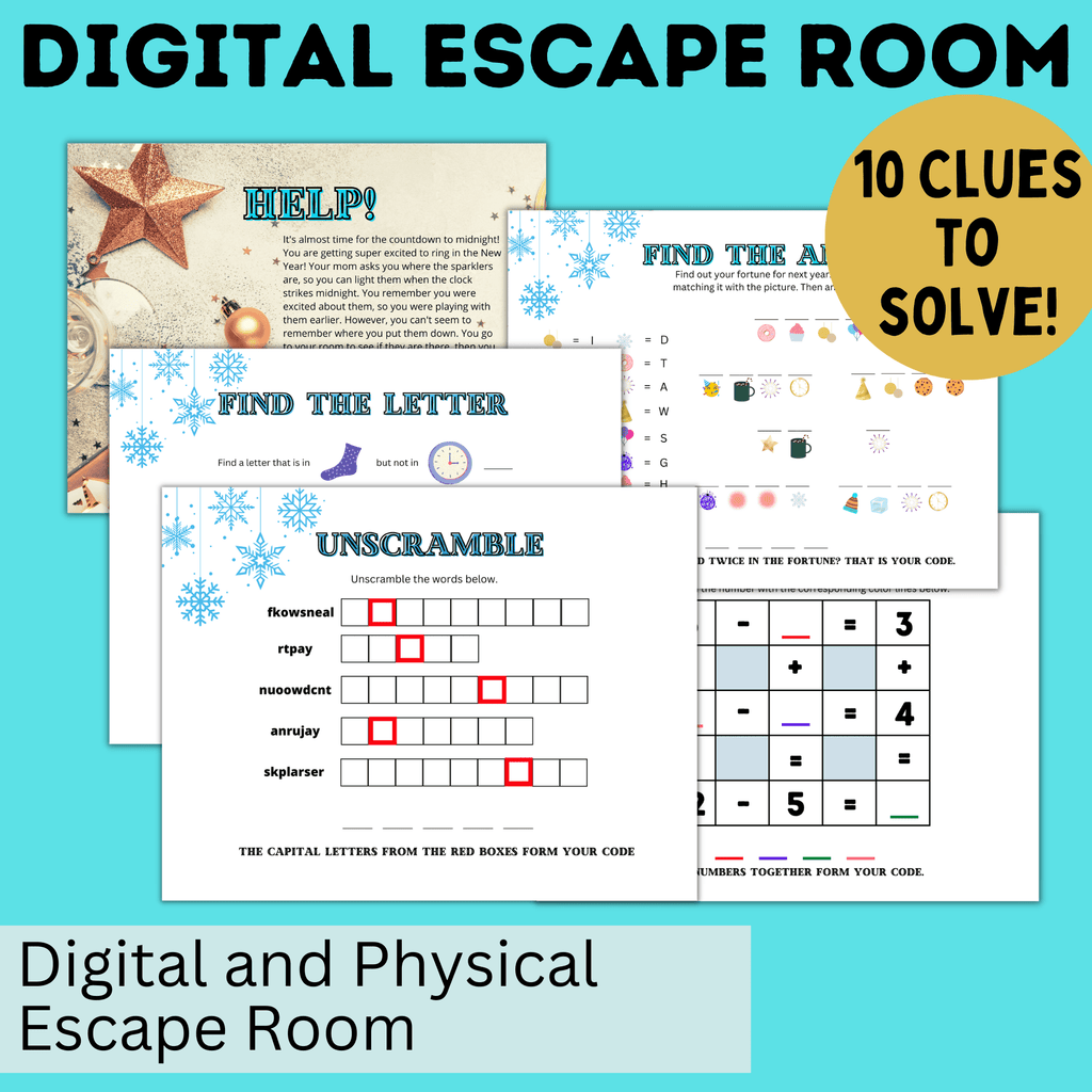 New Year's Eve Escape Room for Kids | New Year's Eve Game for Kids