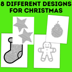 Christmas Q-tip Painting Printable | Christmas Craft for Kids and Toddlers