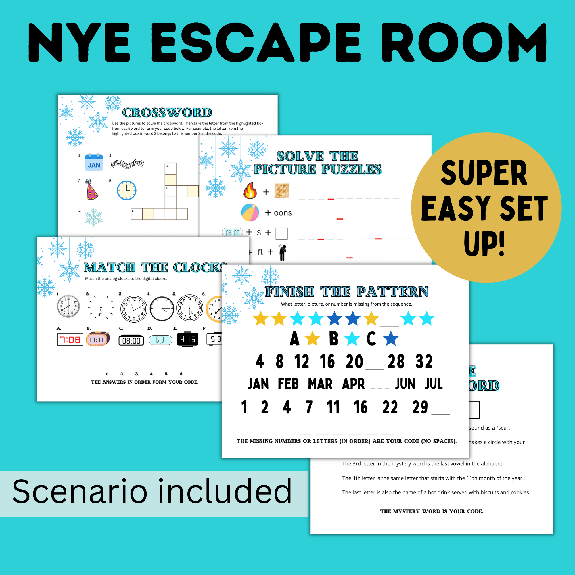 New Year's Eve Escape Room for Kids | New Year's Eve Game for Kids
