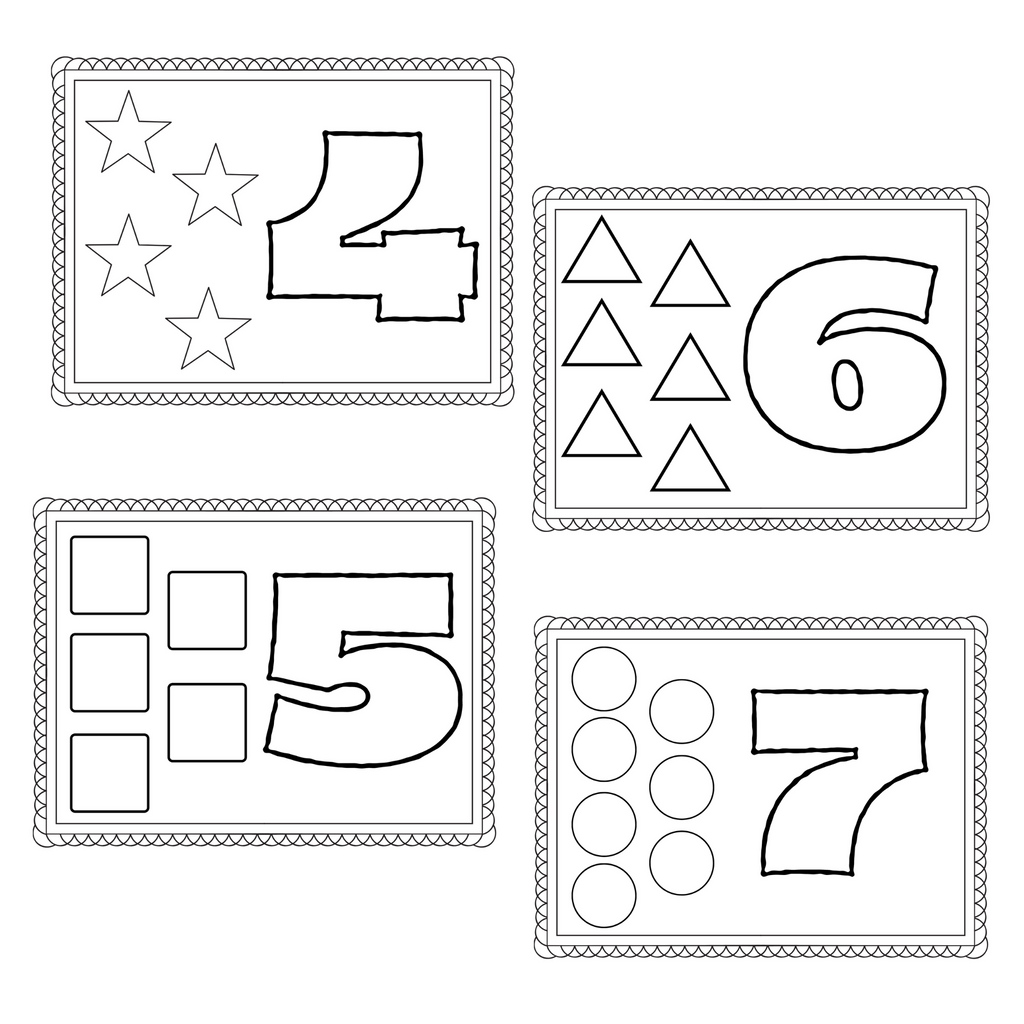 Play Doh Number and Shapes Placemats for Toddlers and Preschoolers