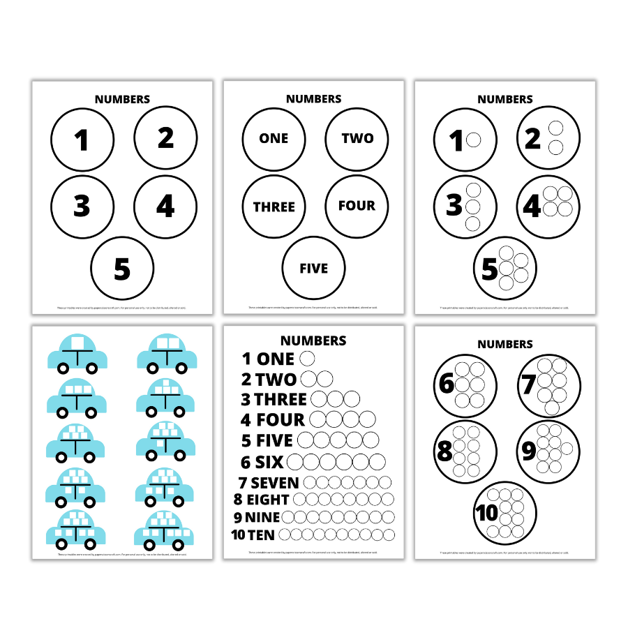 Toddler Counting Activity Printable – Paper Scissors Craft Blog