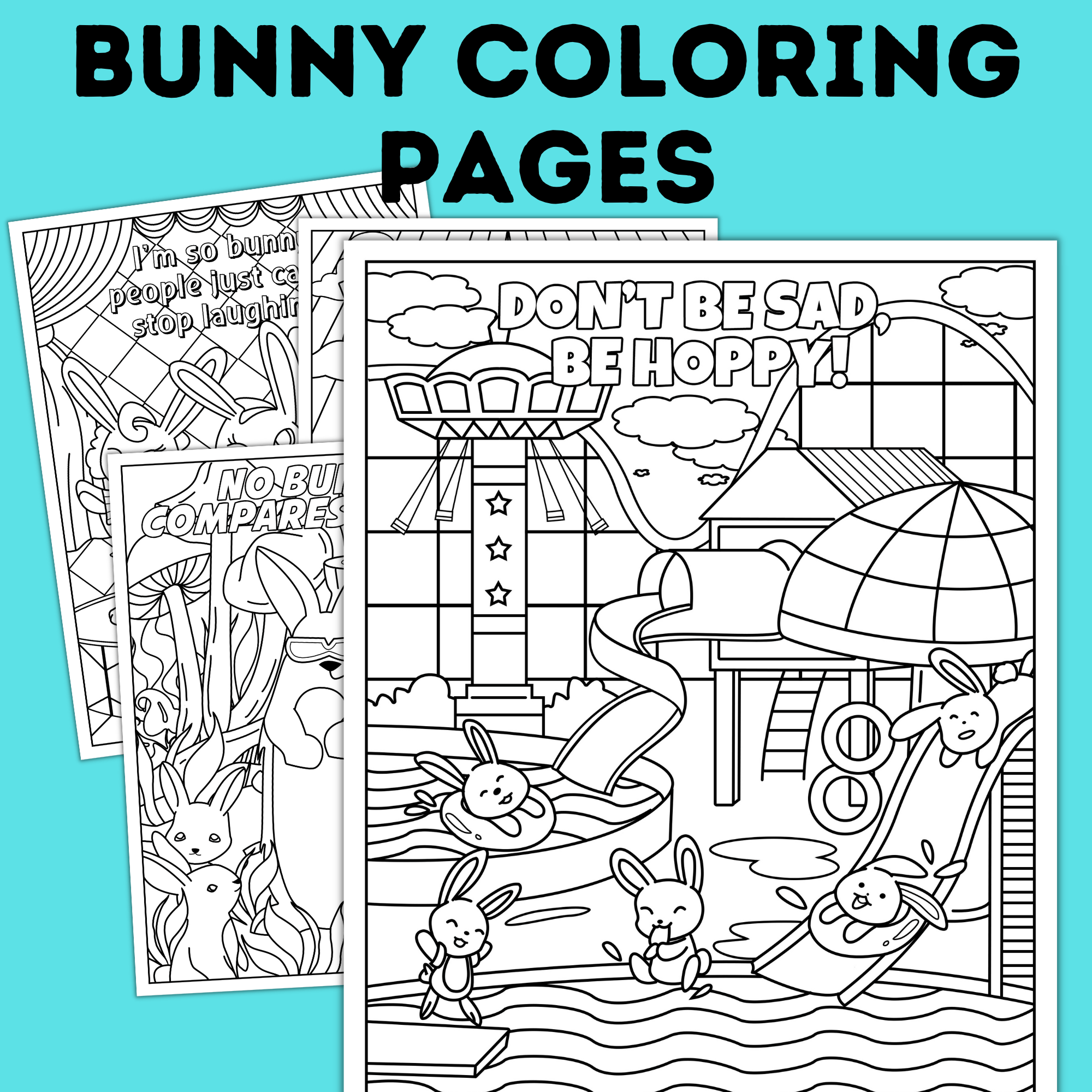 Bunny Coloring Page | Coloring Pages for Kids | Animal Coloring Pages | Coloring Book for Kids