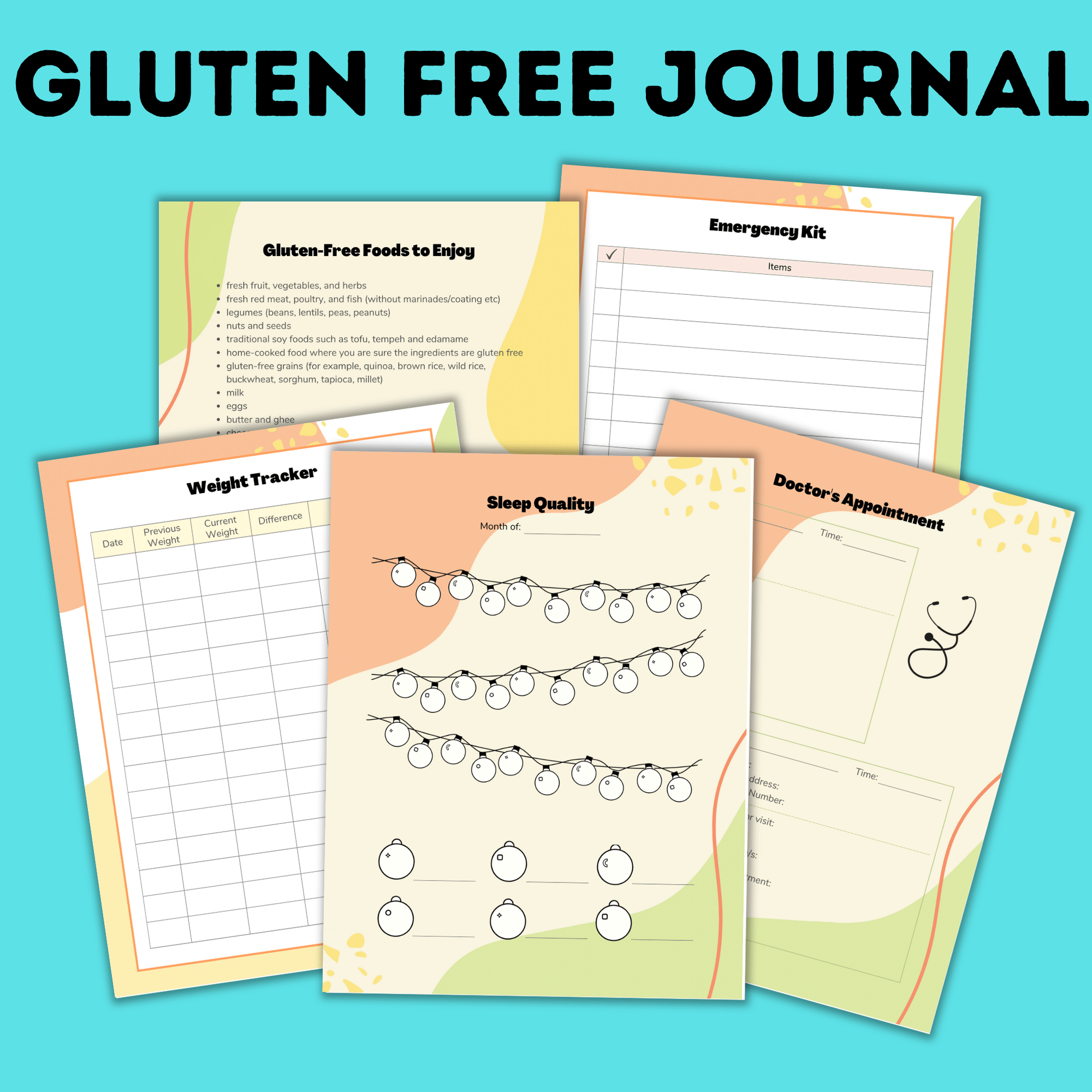 Gluten Free Journal and Planner | Gluten Free Printables