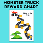 Monster Truck Reward Chart for Kids | Sticker Reward Chart | Reward Chart for Boys