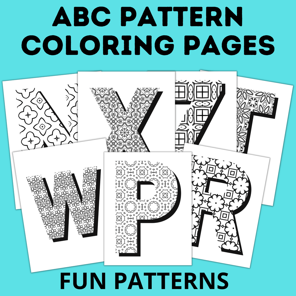 ABC Coloring Pages | ABC Geometric shape | Design Coloring Pages | Kids Coloring Pages