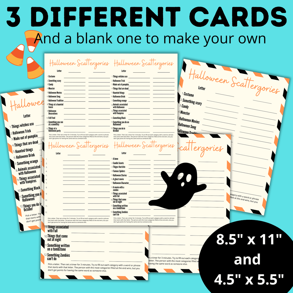 Halloween Games | Halloween Scattergories | Party Games