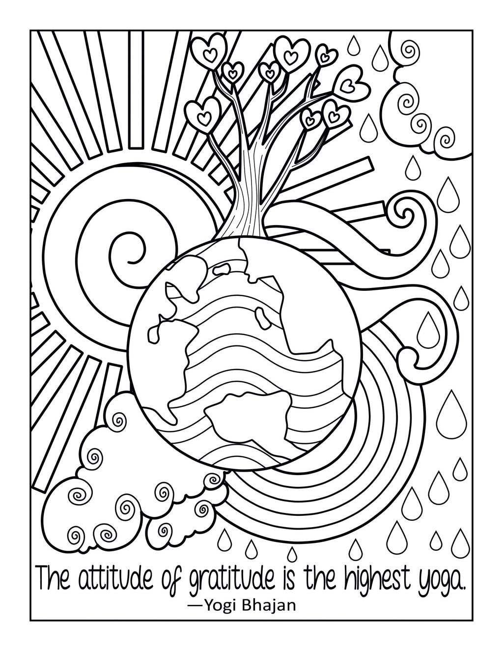 Yoga Coloring Pages | Relaxing Coloring Pages