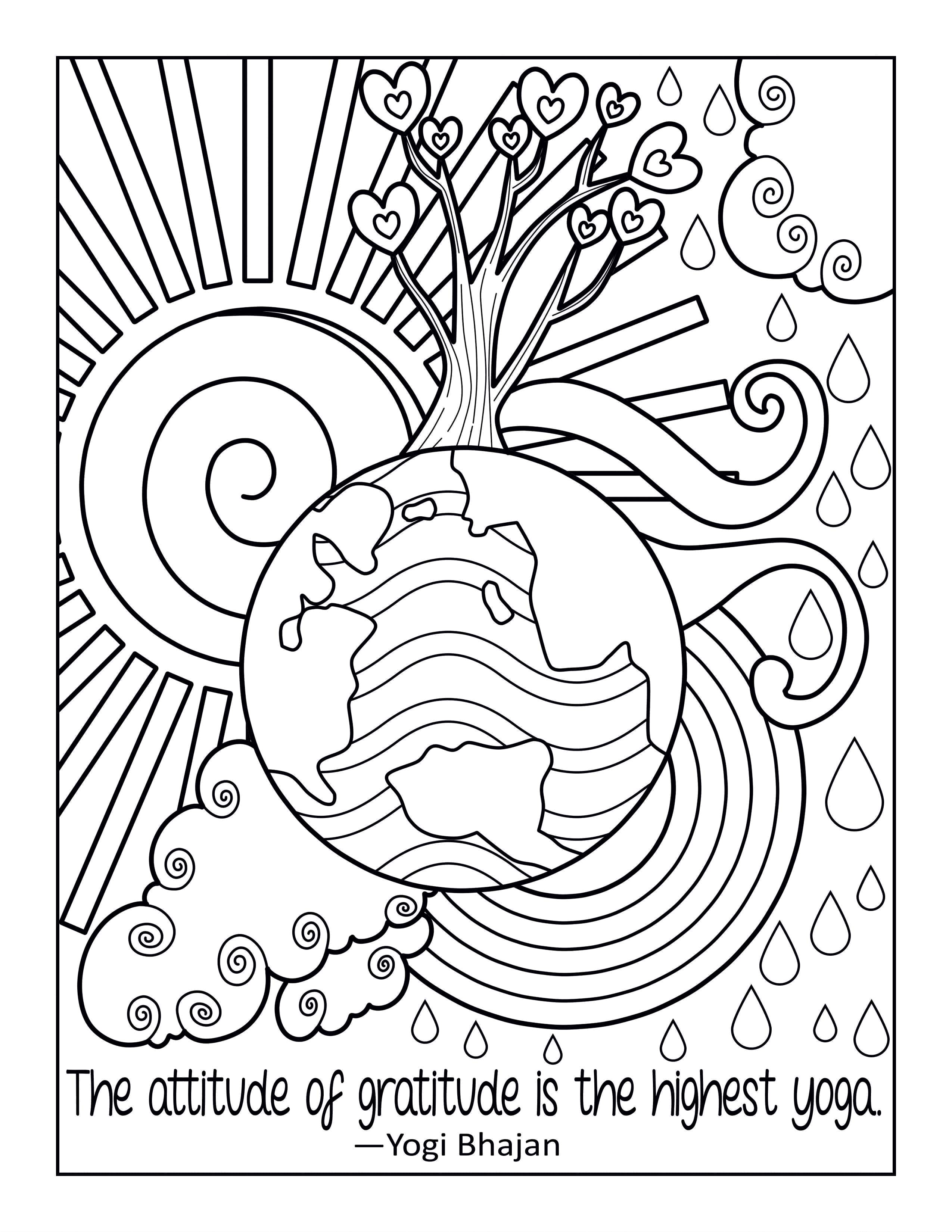 Yoga Coloring Pages | Relaxing Coloring Pages