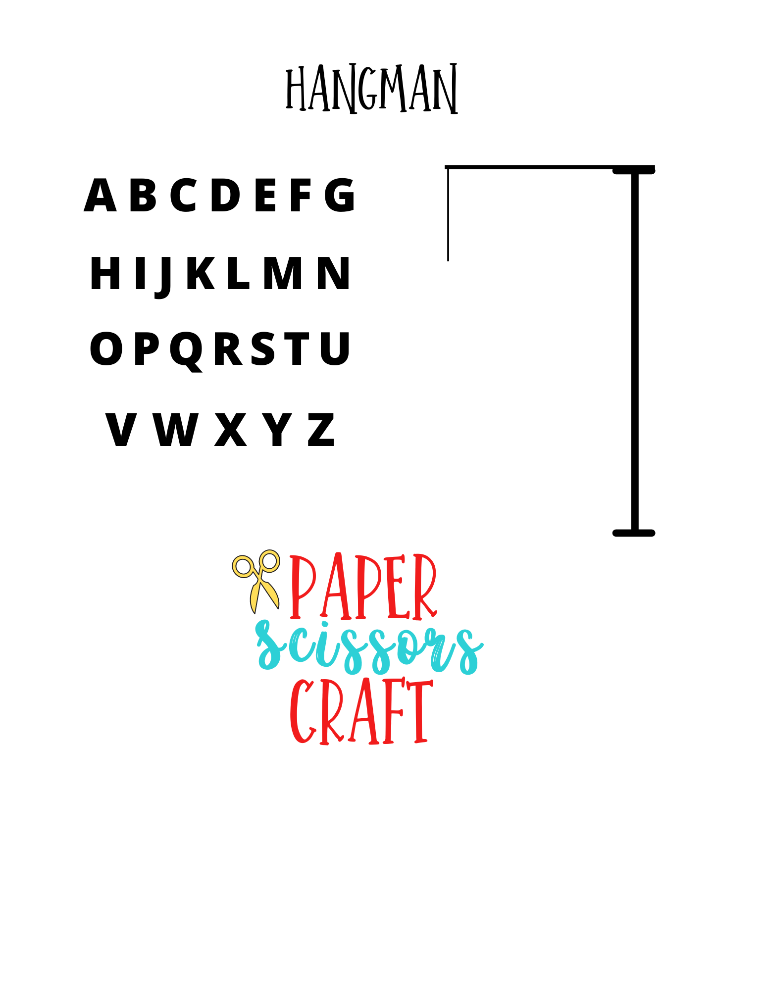 Kids Hangman Printable