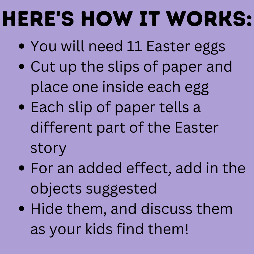 Easter Resurrection Eggs Template and Instructions | Easter Religious Eggs