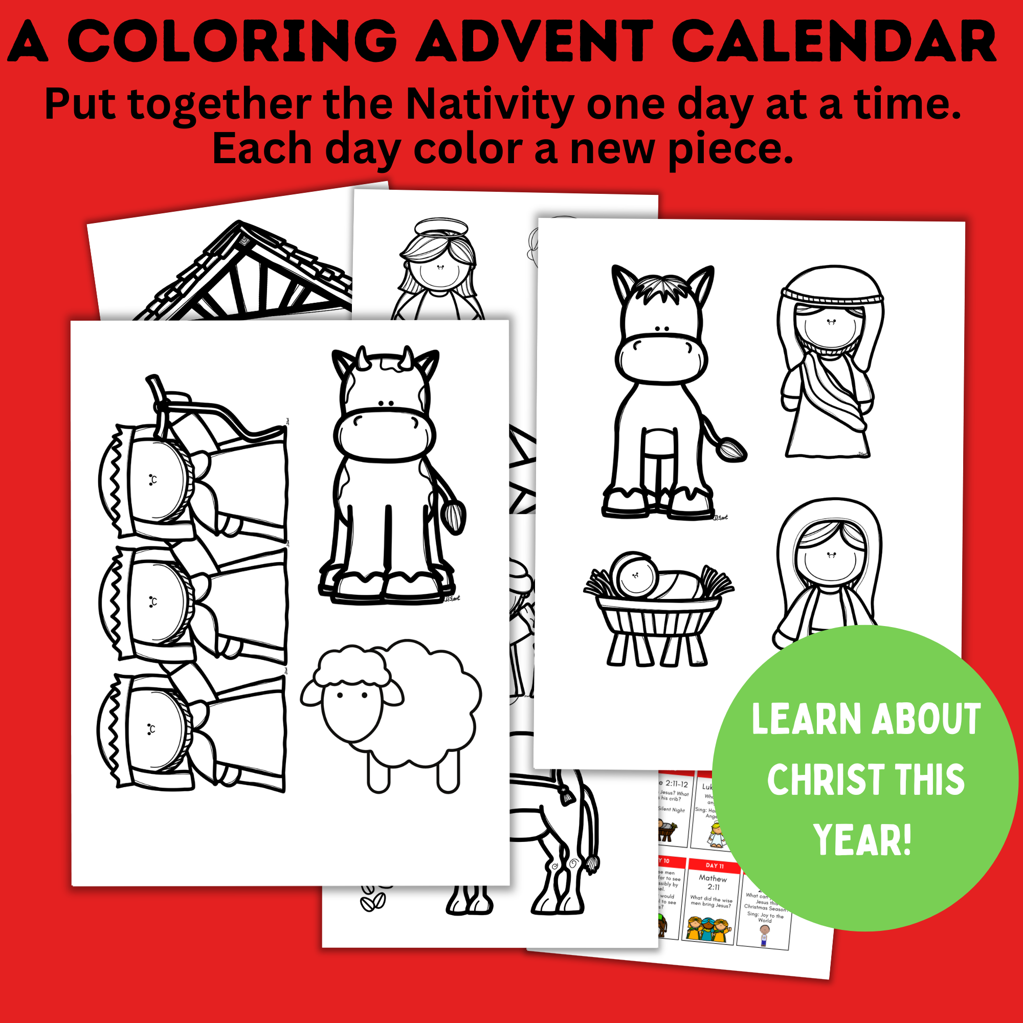 Kid's Christmas Nativity Advent Calendar | Kids Christmas Calendar